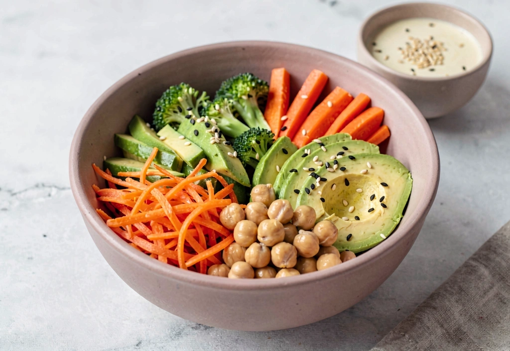 Buddha tál friss zöldségekkel